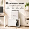 SIMPLYFURN Druckerschrank Amira Weiß Hochglanz Front, Produktbild-Vorschau 3
