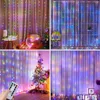 3x1M 100LEDs LED wróżki kurtyny kolorowe z 8 trybów i timer Podgląd zdjęcia produktu 8