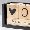 Würfel Countdown Kalender Holz Natur Schwarz Holzkalender Produktbild-Vorschau 3