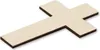 Creative Deco 10 x Dünne Kreuz-Anhängers aus Sperr-Holz | Produktbild-Vorschau 2