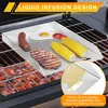 YZNAHRE Plancha Grillplatte 30x45 cm Universal Edelstahl Produktbild-Vorschau 7