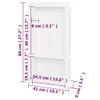 vidaXL Piatto doccia a 2 scomparti bianco lucido 41x69x9 cm Anteprima dell’immagine prodotto 6