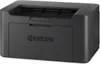 A black Kyocera laser printer is shown from a three-quarter front angle against a white background. Voir les images du produit