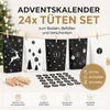 24 stuks adventskalender zakjes, zwart, om te vullen, met Productafbeelding-voorbeeld 8