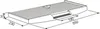 A technical drawing of a keyboard tray with dimensions. Produktbild-Vorschau