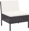 vidaXL 3-tlg. Garten-Lounge-Set mit Auflagen Poly Rattan Produktbild-Vorschau 2