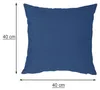 Kissenbezug 2er Set  blau 40x40 cm Struktur Leinenoptik Produktbild-Vorschau 3