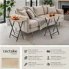 Ensemble de 2 tables d’appoint pliables Phoenix - Bois Voir les images du produit 2