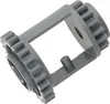 A gray LEGO Technic differential gear piece is shown against a white background. Voir les images du produit