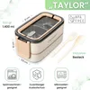 FRADABOX® Bento Lunchbox „Taylor“, 2 Etagen mit Fächern, Produktbild-Vorschau 2