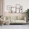 vidaXL Sofa mit Kissen 3-Sitzer Creme Samt Produktbild-Vorschau 3