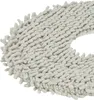 A close-up view of a light gray microfiber mop pad with a circular opening in the center. Produktbild-Vorschau
