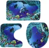 3 Teile/Satz Ozean Stil Unterwasserwelt Dolphin Carpe Wc Produktbild-Vorschau 1
