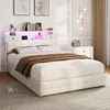 UnboxG Polsterbett 160x200 cm mit Stauraum,  LED & USB Produktbild-Vorschau 12