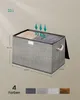 SONGMICS Aufbewahrungsbox mit Deckel, 3er Set, klappbar, Produktbild-Vorschau 6