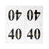 20 Servietten zum 40. Geburtstag 33 x 33 cm - weiß schwarz Produktbild-Vorschau 2