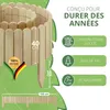 be4nature Bordure flexible en bois 100 x 40 cm Beige Voir les images du produit 4