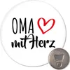 Huuraa Magnet Oma mit Herz 59mm Kühlschrankmagnet rund Produktbild-Vorschau 1