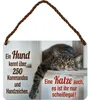 Kulthänger Blechschild Katze scheißegal, KH 191 Produktbild-Vorschau 2