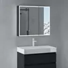A modern bathroom vanity with a medicine cabinet above it. Produktbild-Vorschau