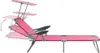 vidaXL Sonnenliege mit Sonnendach Stahl Rosa Produktbild-Vorschau 3
