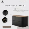 Rodan | Meuble sous lavabo - 80 cm | Noir Mat - Chêne | Voir les images du produit 2