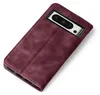 A burgundy flip case for a smartphone, shown from a slightly elevated angle. Produktbild-Vorschau