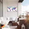 ARTland Wandbild Alu für Innen & Outdoor bunte Weltkarte Produktbild-Vorschau 5