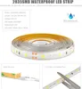 A coiled LED strip light with accompanying text and graphics detailing its features and specifications. Produktbild-Vorschau