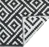 vidaXL Outdoor-Teppich ARAKIL Weiß und Schwarz 140x200 cm Produktbild-Vorschau 5