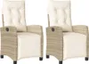 vidaXL Fauteuil de jardin avec repose-pieds 2 pcs. Réglable Voir les images du produit 1