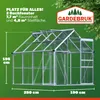 GARDEBRUK® Gewächshaus Aluminium 4,8m² 250x190cm inkl. 2 Produktbild-Vorschau 3