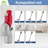 A product image showing an adapter for a vacuum cleaner along with various compatible vacuum models. Voir les images du produit