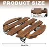 Pflanzenroller Holz Rund 2er Set, Blumentopf Untersetzer Produktbild-Vorschau 2