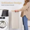 HENNEZ 100L Cesto portabiancheria con coperchio Beige - Anteprima dell’immagine prodotto 5