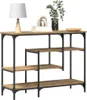 vidaXL Console tafel, ambachtelijk eikenhout, 100 x 35 x 75 Productafbeelding-voorbeeld 3