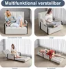 UnboxG Sofa-Bett Beige aus Lammfell, 5-fach verstellbar, Produktbild-Vorschau 2
