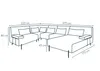 Garten-Ecksofa Borneo XL Dunkelgrau Links – Wetterfestes Produktbild-Vorschau 4
