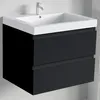 LOMAZOO Badmöbel-Set Matt Schwarz 60  cm - Mit Hochschränke Produktbild-Vorschau 3