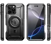 Multiple views of a black iPhone case with a magnetic ring. Produktbild-Vorschau