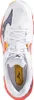 A top-down view of a white Mizuno Wave Lightning Z8 volleyball shoe with red and gray accents. Produktbild-Vorschau