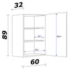 Flex Well Hängeschrank Varo BxTxH 60 x 32 x 89 cm weiß matt Produktbild-Vorschau 2