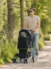 HiPet Faltbarer Hundebuggy Schwarz – Haustier Kinderwagen Produktbild-Vorschau 7
