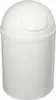 A white plastic trash can with a flip-top lid. Náhled obrázku produktu