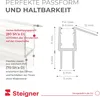 STEIGNER Duschtürdichtung UK20 110 cm (1 Stk.) Transparent Produktbild-Vorschau 2