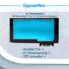 A close-up of an ink cartridge with blue ink, set against a circuit board background, with descriptive text. Produktbild-Vorschau