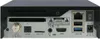 The back panel of a black satellite receiver with various ports and labels. Podgląd zdjęcia produktu