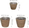 Blumentopf, 3er Set, Schilf, Pflanzentöpfe mit Folie, Produktbild-Vorschau 4