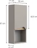 Vicco Badschrank Marelle, 30 x 67 cm mit Tür und offenem Produktbild-Vorschau 3