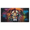 DEQORI Hybrid Leinwand Bild 60x30 cm 'Löwenkraft in Farben' Produktbild-Vorschau 2